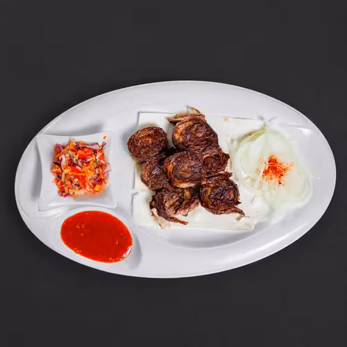 Marjon Milliy Taomlar МЯСНЫЕ РУЛЕТИКИ фото блюда в меню